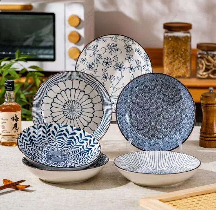 Japanese sushi plate creative plate Internet celebrity small dessert plate barbecue hot pot plate household fruit plate 4pcs